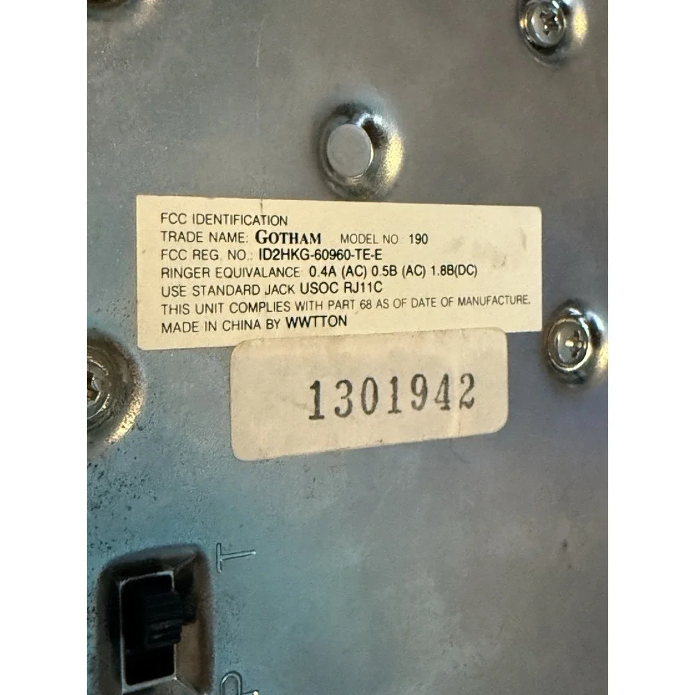 Vintage Gotham Push Button Phone, ‎ Looks Good , ( Untested )